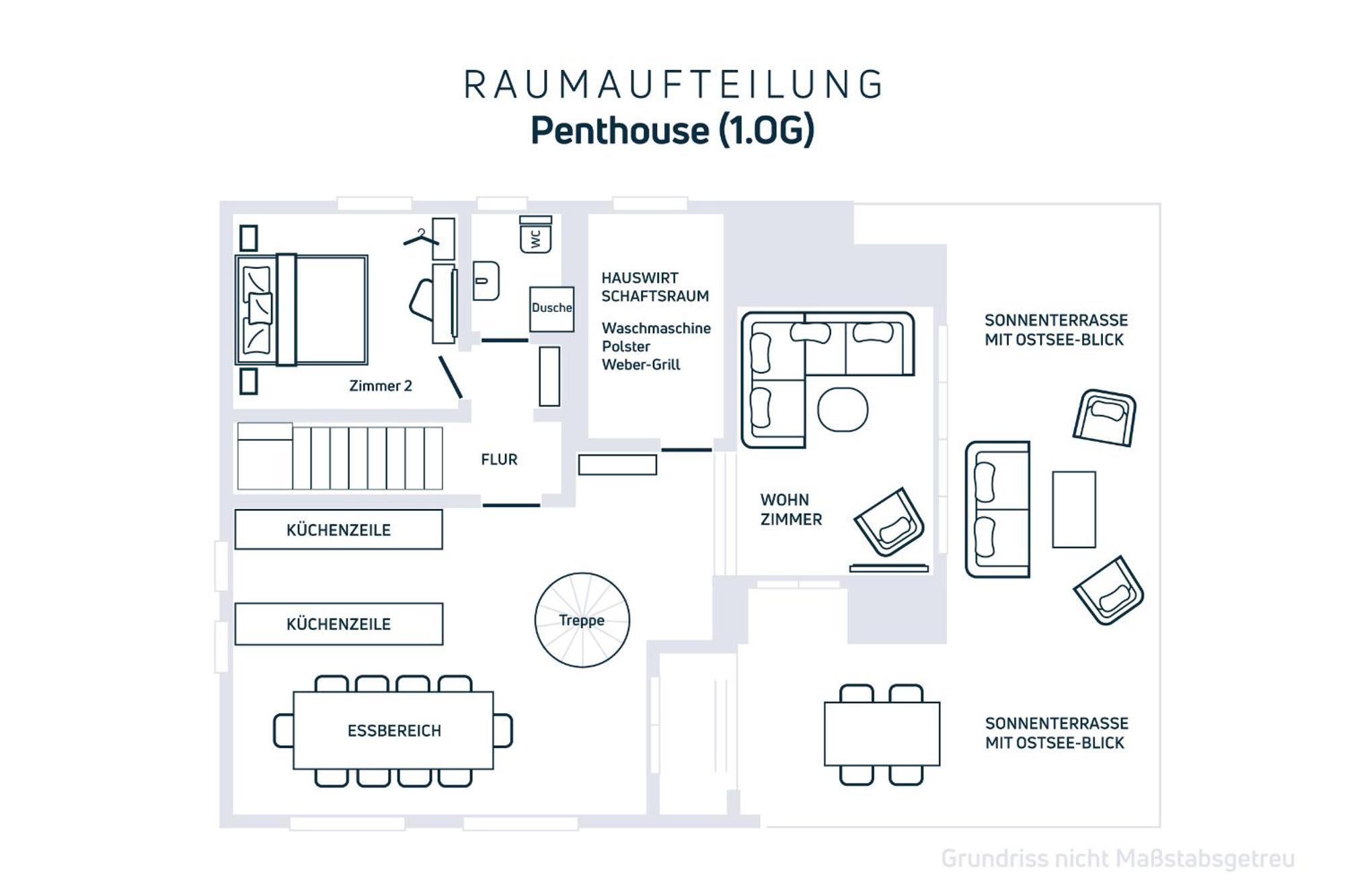 Grosse Penthouse Ferienwohnung Mit Meerblick, Sonnenterrasse & Luxusbad Von "Momentic" Sierksdorf Zewnętrze zdjęcie